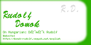 rudolf domok business card